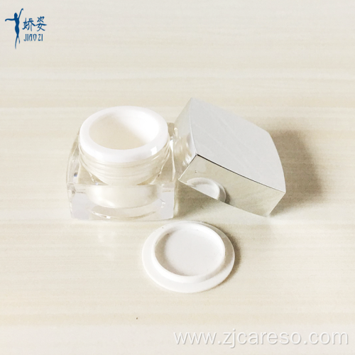 5g Silver Square Acrylic Jar for Eye Cream